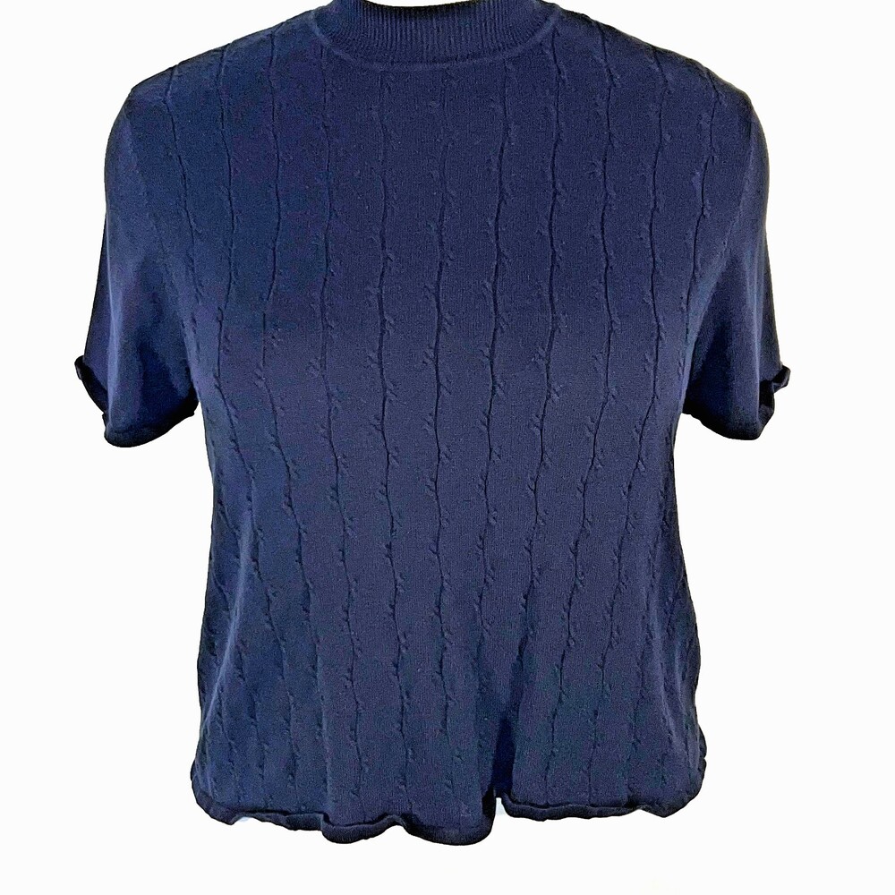 Koret - Women's 2X Mock Turtleneck Sweater Blue Long Sleeve
